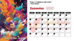 Vurilani 2026 Goals Calendar - December