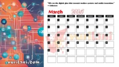 Vurilani 2026 Goals Calendar - March